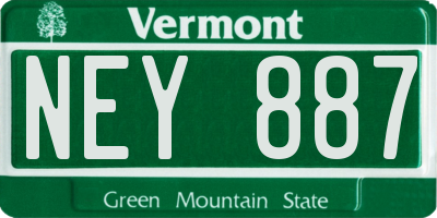 VT license plate NEY887