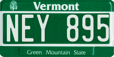 VT license plate NEY895