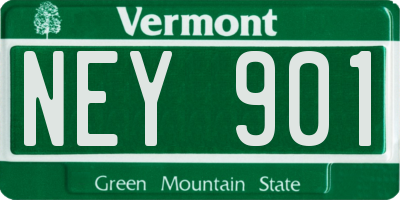 VT license plate NEY901