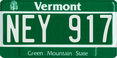 VT license plate NEY917