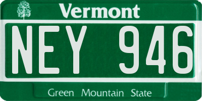 VT license plate NEY946