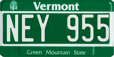 VT license plate NEY955
