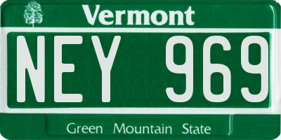VT license plate NEY969