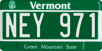 VT license plate NEY971