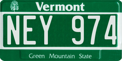 VT license plate NEY974