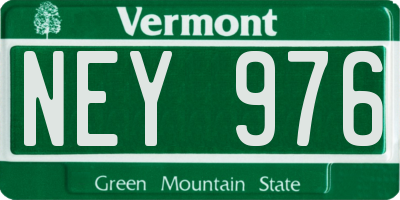 VT license plate NEY976