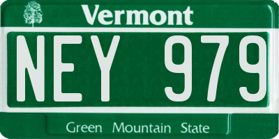 VT license plate NEY979