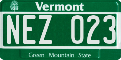 VT license plate NEZ023