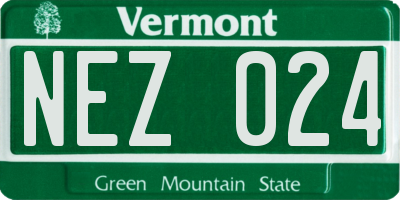 VT license plate NEZ024