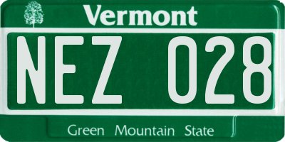 VT license plate NEZ028