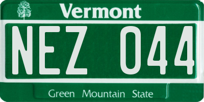VT license plate NEZ044