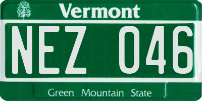 VT license plate NEZ046