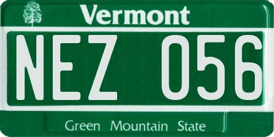 VT license plate NEZ056