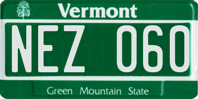 VT license plate NEZ060