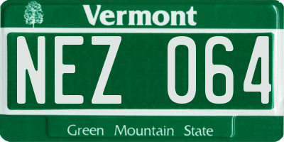 VT license plate NEZ064