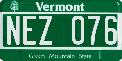 VT license plate NEZ076