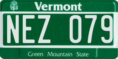 VT license plate NEZ079