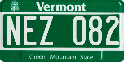 VT license plate NEZ082