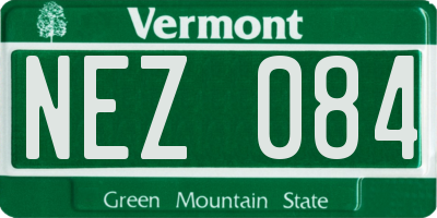 VT license plate NEZ084