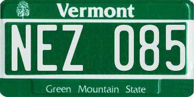 VT license plate NEZ085