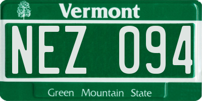 VT license plate NEZ094