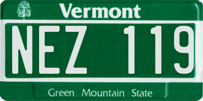 VT license plate NEZ119