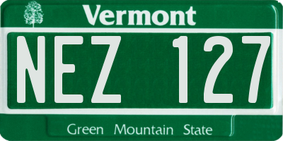 VT license plate NEZ127
