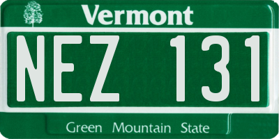 VT license plate NEZ131