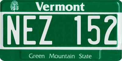 VT license plate NEZ152