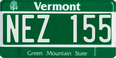 VT license plate NEZ155