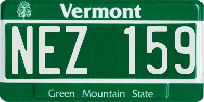 VT license plate NEZ159
