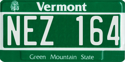 VT license plate NEZ164