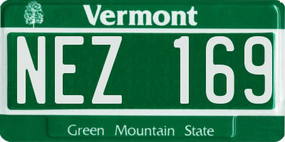 VT license plate NEZ169
