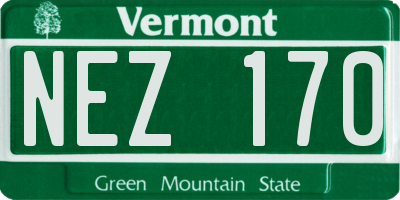 VT license plate NEZ170