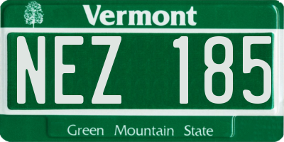 VT license plate NEZ185