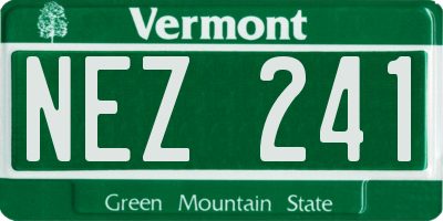 VT license plate NEZ241