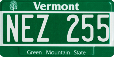 VT license plate NEZ255