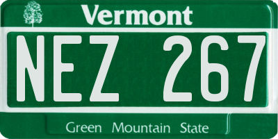 VT license plate NEZ267