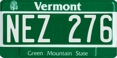 VT license plate NEZ276