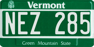 VT license plate NEZ285