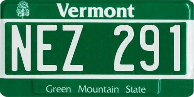 VT license plate NEZ291