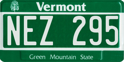 VT license plate NEZ295