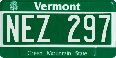 VT license plate NEZ297
