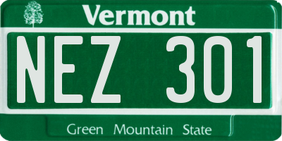 VT license plate NEZ301