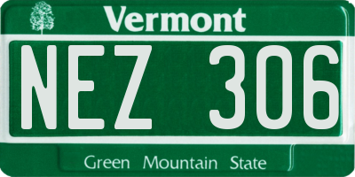 VT license plate NEZ306