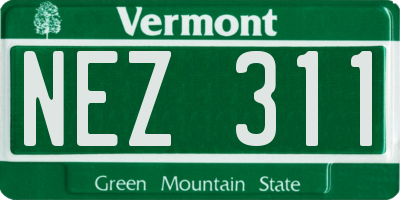 VT license plate NEZ311