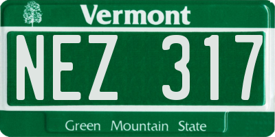 VT license plate NEZ317