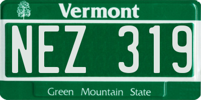 VT license plate NEZ319