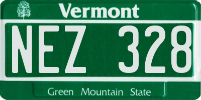 VT license plate NEZ328