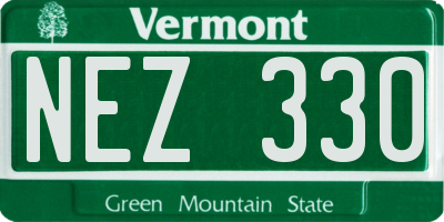 VT license plate NEZ330
